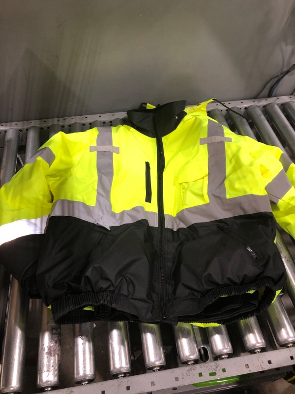 Photo 2 of Pyramex Lumen x Hi-Vis Lime Bomber Jacket - Size Extra Large