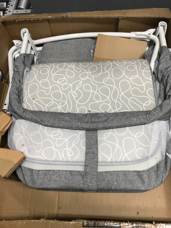 Photo 2 of Besrey Baby Bassinets, 3 in 1 Portable Bassinet, Rocking Bed with Harmless Mattress, Quick-Fold Crib for Newborn Girl Boy Infant, up to 33lb
