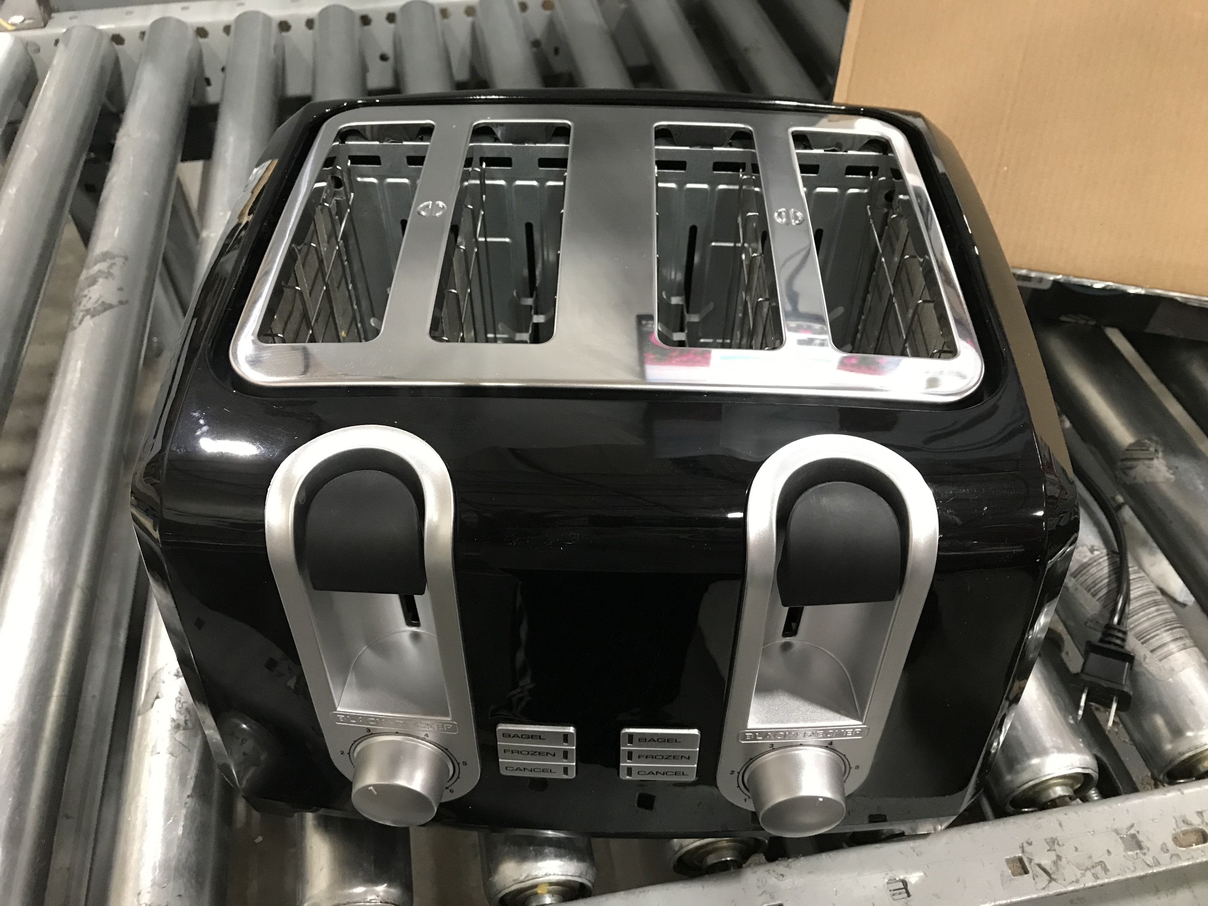 Photo 1 of 4-Slice Black Extra-Wide Slot Toaster with Browning Control