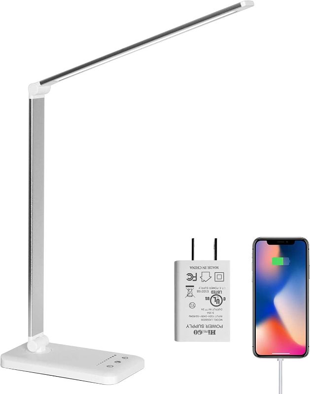 Photo 1 of LED Desk Lamp Table Lamp Dimmable Reading Lamp with USB Charging Port 5 Lighting Modes 5 Brightness Levels, Sensitive Control, 30/60 min Auto Timer,...
