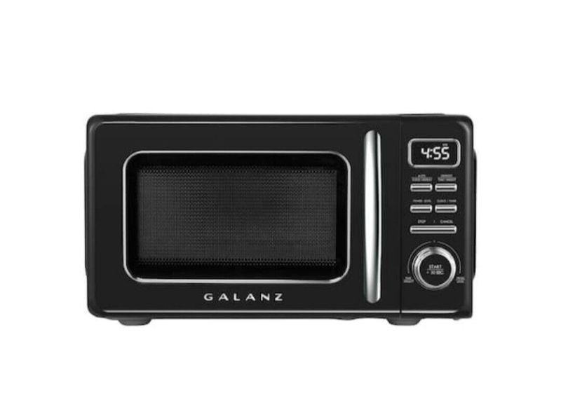 Photo 1 of ? Galanz 0.7 cu. ft. 700-Watt Retro countertop microwave in black
