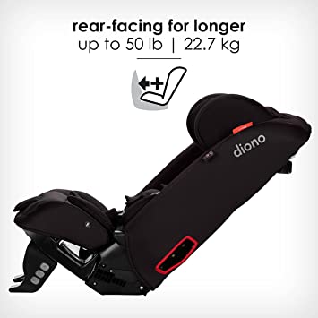 Photo 1 of Diono Radian 3RXT, 4-in-1 Convertible Car Seat, Rear and Forward Facing, Steel Core, 10 Years 1 Car Seat, Ultimate Safety and Protection, Slim Fit 3 Across, Blue and red

