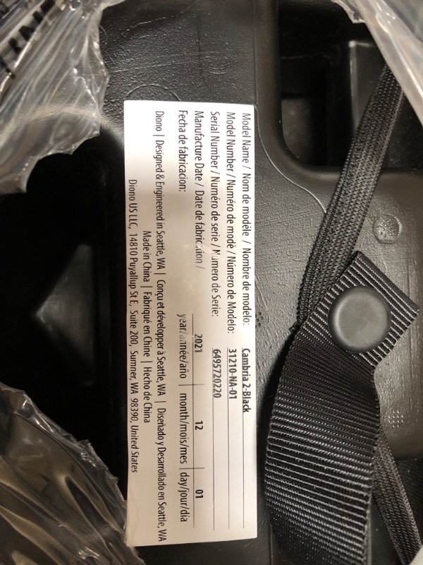 Photo 3 of Diono Cambria 2 XL 2022, Dual Latch Connectors, 2-in-1 Belt Positioning Booster Seat, High-Back to Backless Booster with Space and Room to Grow, 8 Years 1 Booster Seat, Black
