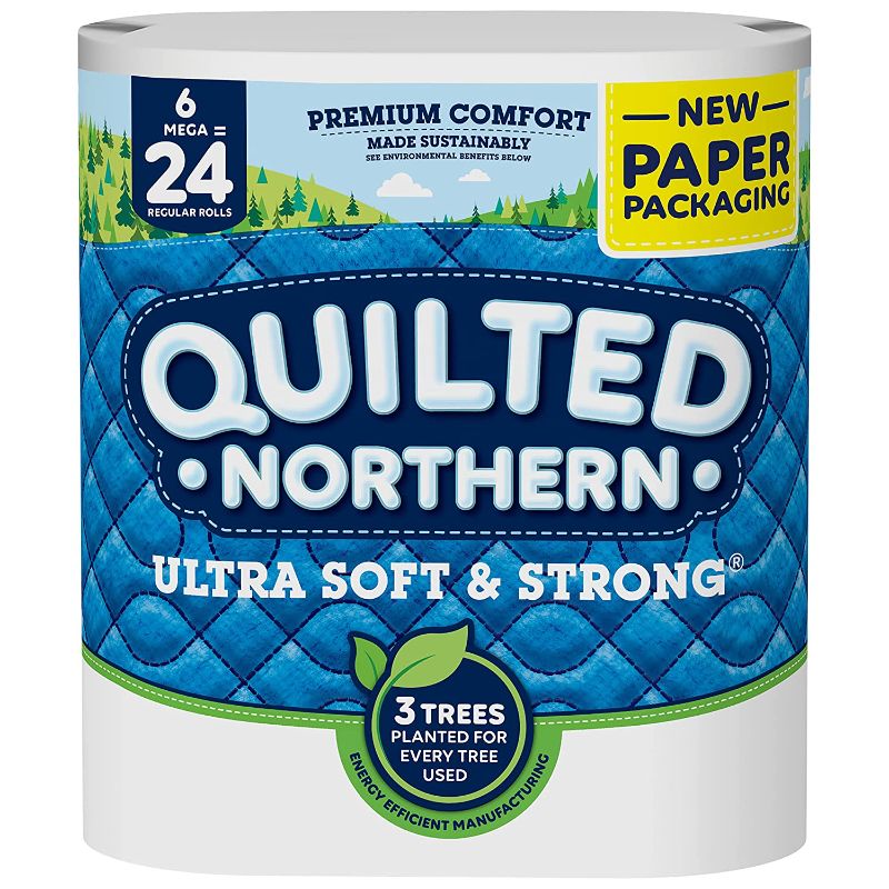 Photo 1 of 1 PACK Quilted Northern Ultra Soft & Strong Toilet Paper, 6 Mega Rolls -Packaging May Vary
