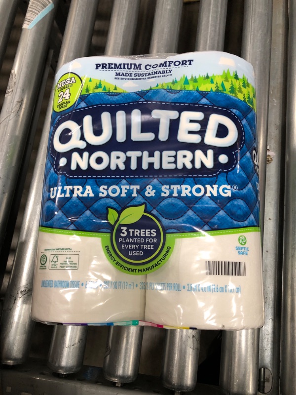 Photo 2 of 1 PACK Quilted Northern Ultra Soft & Strong Toilet Paper, 6 Mega Rolls -Packaging May Vary
