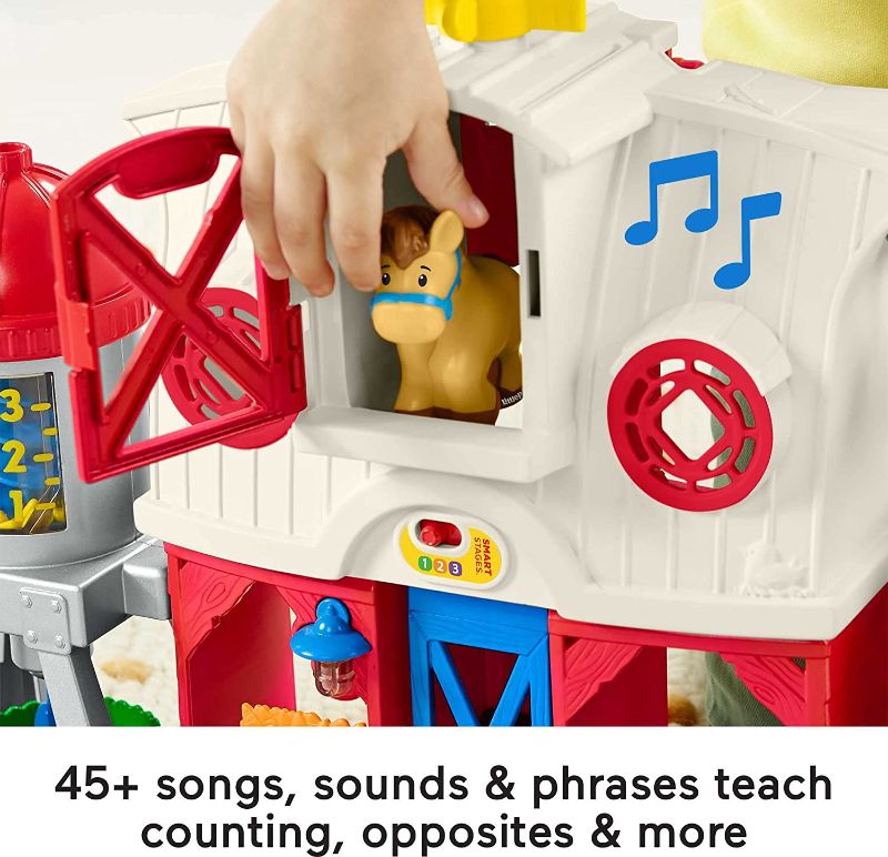 Photo 1 of Fisher-Price Little People Farm Toy, Toddler Playset with Lights Sounds and Smart Stages Learning Content, Frustration-Free Packaging?
