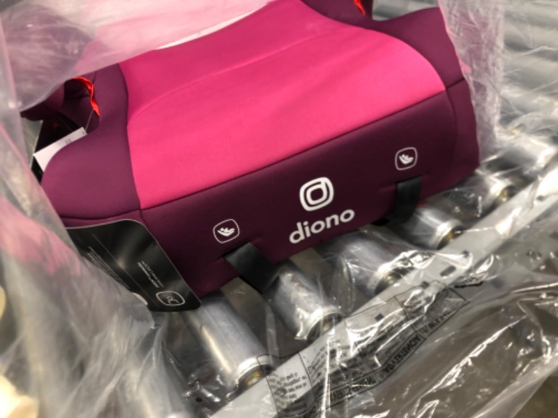 Photo 2 of Diono Solana 2 XL 2022, Dual Latch Connectors, Lightweight Backless Belt-Positioning Booster Car Seat, 8 Years 1 Booster Seat, Pink
