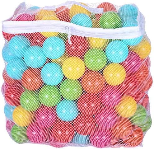 Photo 1 of BalanceFrom 2.3-Inch Phthalate Free BPA Free Non-Toxic Crush Proof Play Balls Pit Balls- 6 Bright Colors in Reusable and Durable Storage Mesh Bag with Zipper
