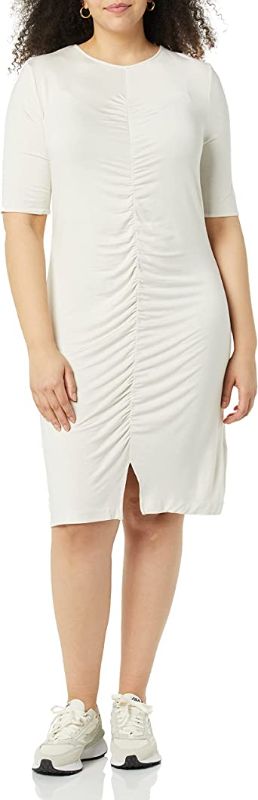 Photo 1 of Daily Ritual Women's Jersey Ruched Front Half-Sleeve Dress  lg