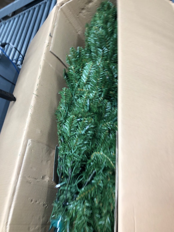 Photo 2 of 7.5 ft. Downswept Douglas Pencil Slim Fir Artificial Christmas Tree with Dual Color LED Lights