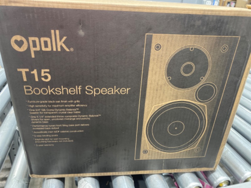 Photo 9 of Polk Audio T15 Bookshelf Speakers Pair Black