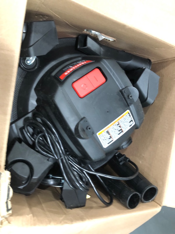 Photo 4 of *OPENED**
CRAFTSMAN CMXEVBE17590 9 Gallon 4.25 Peak HP Wet/Dry Vac, Portable Shop Vacuum with Attachments & CMXZVBE38673 3Piece Wet/Dry Vacuum Adapter Connector Kit,Black