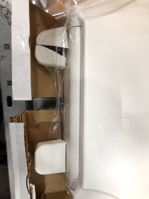 Photo 5 of **MINOR DAMAGE, VIEW PHOTOS**
Kohler 4734-0 Rutledge Elongated, Grip-Tight Bumpers, Quiet-Close Release Hinges, Quick-Attach Hardware, No Slam Toilet Seat, White Elongated White