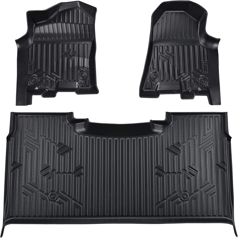 Photo 1 of WQHPSM Waterproof Floor Mats Custom Fit for 2019-2022 Dodge Ram 1500 Crew Cab Bucket Seat(NOT for Classic), All Weather Guard Heavy Duty TPE Rubber Front & Rear Car Floor Liners,Black