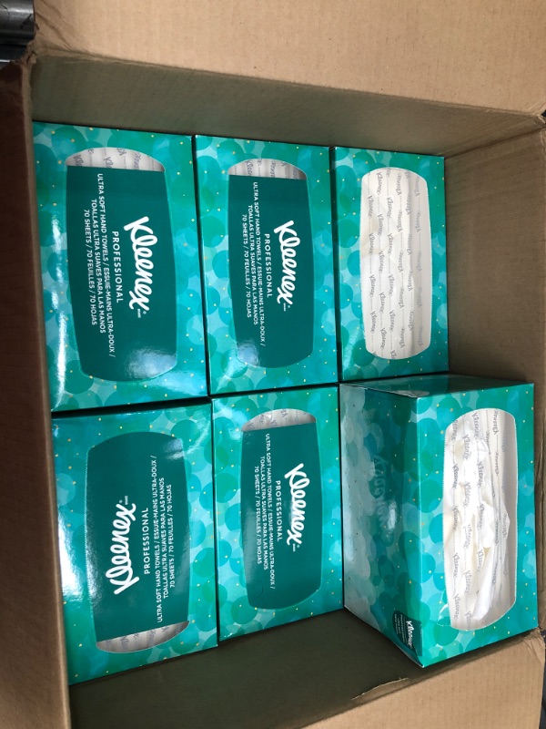 Photo 2 of 13 BOXES OF  KLEENEX PROFEESIONAL ULTRA SOFT TOWEL 70 SHEETSIN EACH BOX 