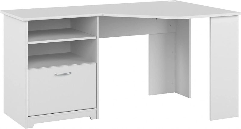 Photo 1 of Bush Furniture Cabot 60W Corner Desk, White
