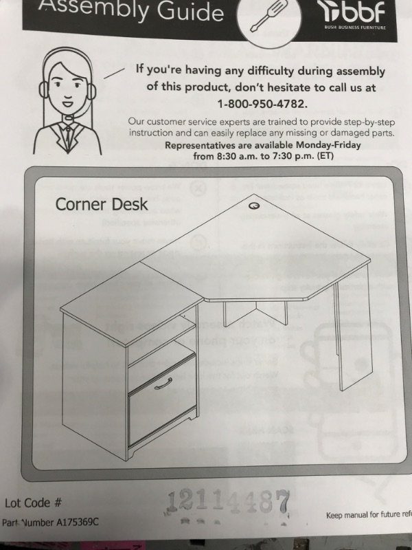 Photo 3 of Bush Furniture Cabot 60W Corner Desk, White
