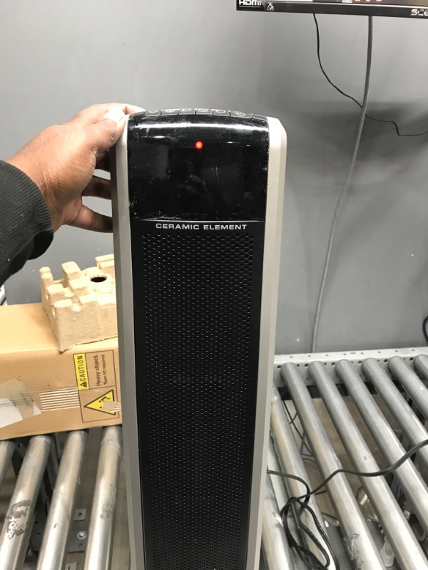 Photo 2 of Lasko 5586 Digital Ceramic Tower Heater with Remote, Dark Grey Black 5586 Tower Heater