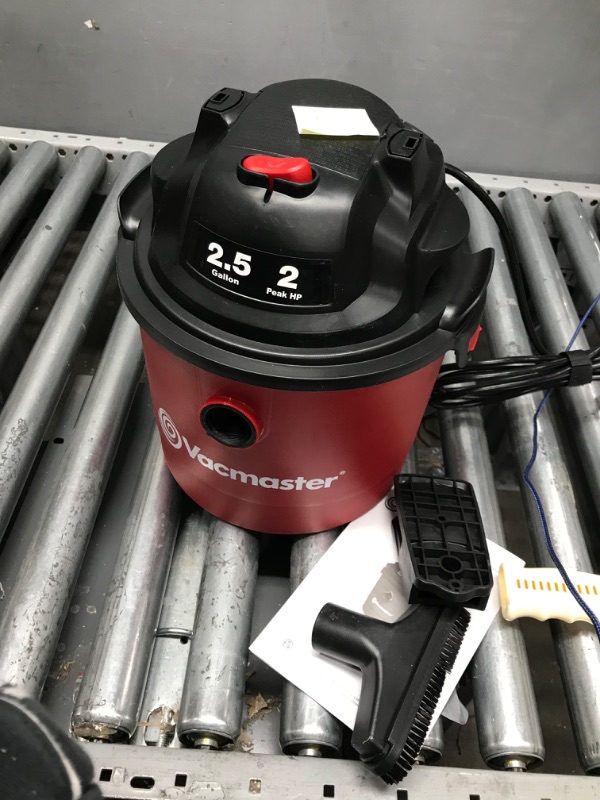 Photo 2 of Vacmaster Red Edition VOM205P 1101 Portable Wet Dry Shop Vacuum 2.5 Gallon 2 Peak HP 1-1/4 inch Hose