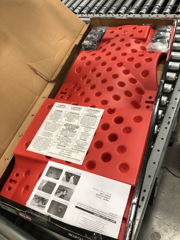 Photo 2 of BIG RED TRP6240 Torin Blow Molded Plastic Rolling Garage/Shop Creeper: 40" Mechanic Cart with Padded Headrest, Dual Tool Trays and 6 Casters, Red