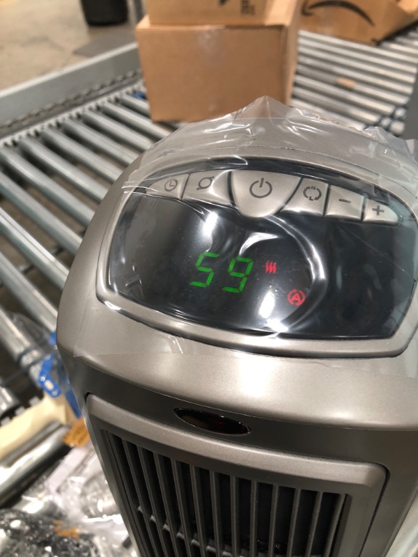 Photo 3 of Lasko 1500W Digital Ceramic Space Heater with Remote, 755320, Silver