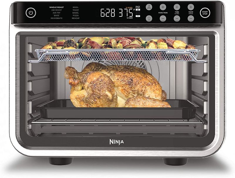 Photo 1 of Ninja DT201 Foodi 10-in-1 XL Pro Air Fry Digital Countertop Convection Toaster Oven with Dehydrate and Reheat, 1800 Watts, Stainless Steel Finish (PARTS ONLY)
