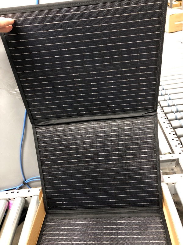 Photo 2 of ROCKPALS Upgraded Foldable Solar Panel 100W with Kickstand, Parallel Supported , QC 3.0 and USB-C, Portable Solar Panels for Jackery/ Anker/ FlashFish/ Bluetti / Goal Zero/ Rockpals Power Station
