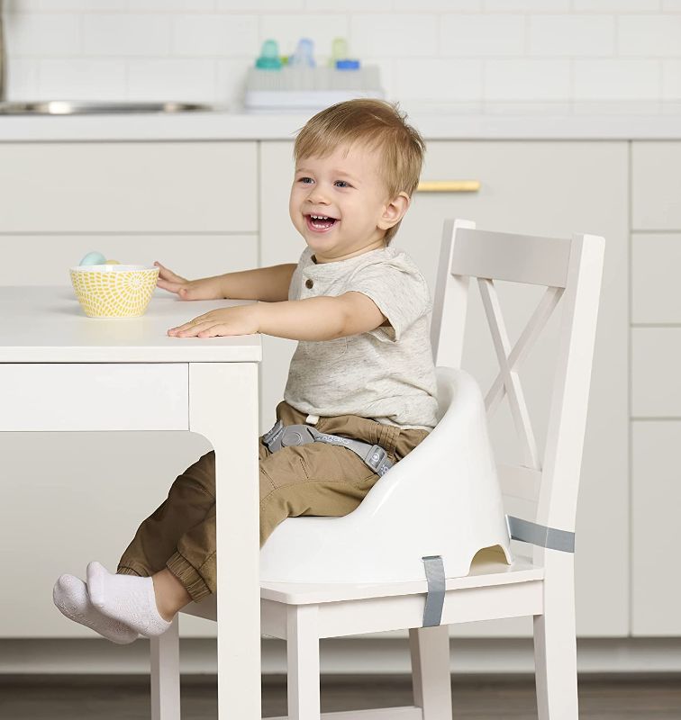 Photo 1 of Regalo Baby Basics™ Booster Seat, White, Three-Point Safety Harness, Easily Wipeable, Sturdy & Durable Plastic
