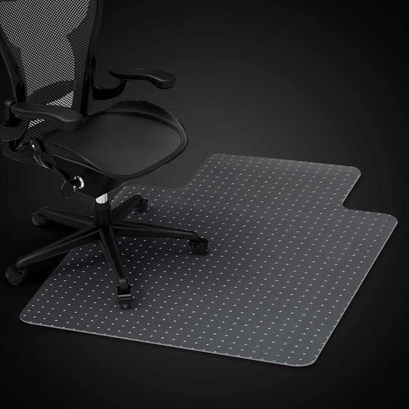 Photo 1 of Azadx Clear Office Chair Mat for Low, Standard and No Pile Carpeted Floors, Plastic Computer Desk Chair Mat on Carpet for Easy Rolling, Durable Carpet Protector Mat (36 x 48'' Lipped)
