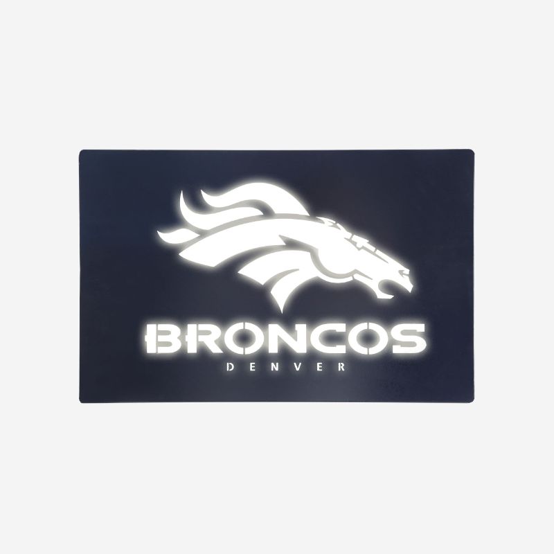 Photo 1 of Denver Broncos Metal Light up Logo Sign
