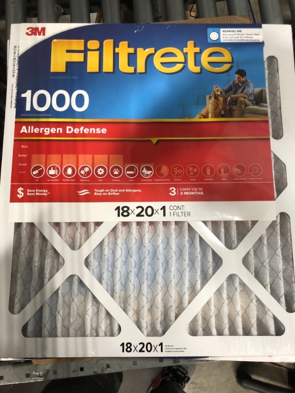 Photo 2 of Allergen Defense Red Micro Pleated Air Filter, 3 Months, Single Pack, 18x20x1-In.
