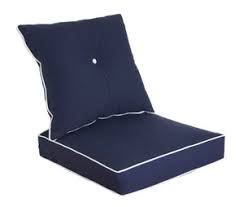 Photo 1 of *NOT exact stock photo, use as reference* 
Indoor/Outdoor Deep Seat Chair Cushion Set, 1 Seat Cushion and 1 Back Cushion Navy Blue
