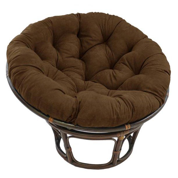 Photo 1 of *CUSHION ONLY*
Blazing Needles 93302-MS-CH 48 in. Solid Microsuede Papasan Cushion, Chocolate
