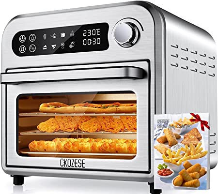 Photo 1 of 8-In-1 Smart Toaster Oven Air Fryer Combo, 6-Slice Compact Toaster Ovens Countertop-6 Rapid Quartz Heaters, Air Fry, Grill, Roast, Dehydrate, Broil, Bake, 450? Max, Touch Screen, 45 Recipes&5Fittings
