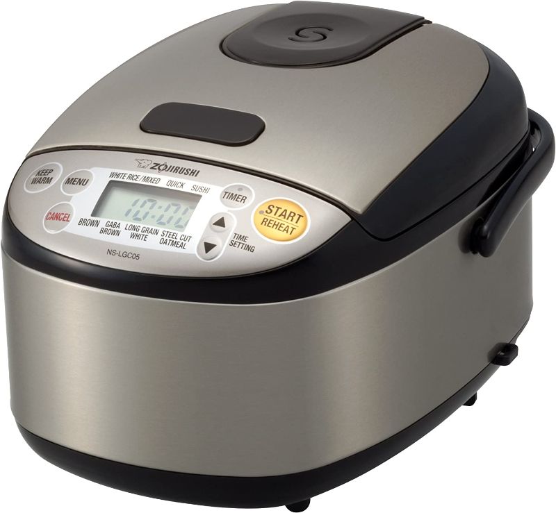 Photo 1 of ** TESTED** Zojirushi NS-LGC05XB Micom Rice Cooker & Warmer, 3-Cups (uncooked), Stainless Black
