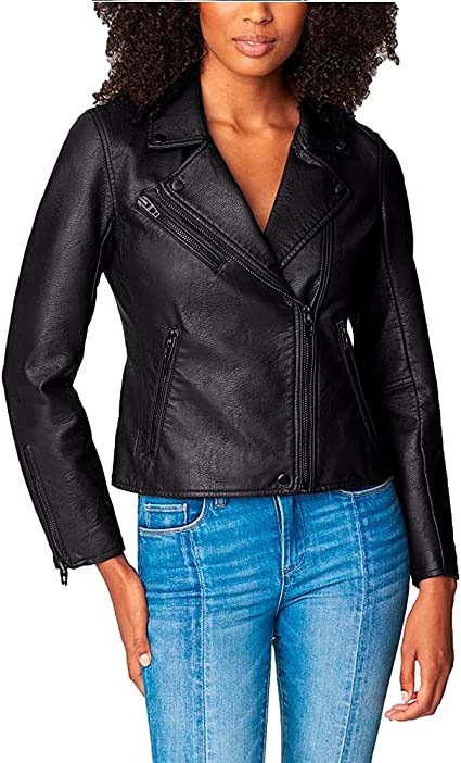 Photo 1 of [BLANKNYC] girls Luxury Clothing Vegan Leather Moto Jacket, Comfortable & Stylish Coat - medium
