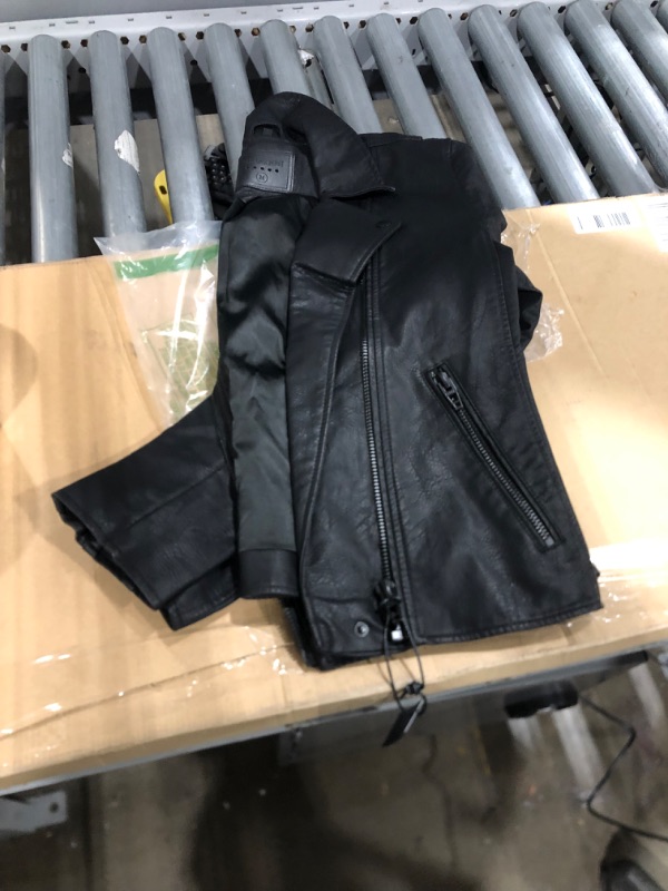 Photo 2 of [BLANKNYC] girls Luxury Clothing Vegan Leather Moto Jacket, Comfortable & Stylish Coat - medium
