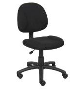 Photo 1 of Boss Office Products Deluxe Armless Posture Chair, Black
