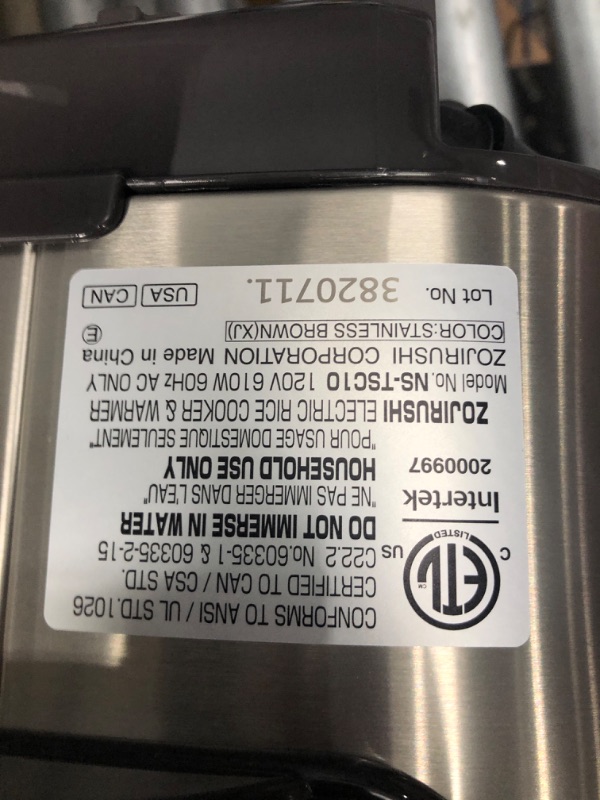 Photo 1 of *** TESTED***Zojirushi 5.5 Cups Micom Rice Cooker and Warmer
