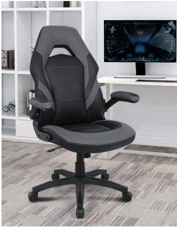 Photo 1 of RIMIKING Bonded Leather Racing Ergonomic Gaming Chair with Adjustable Height
