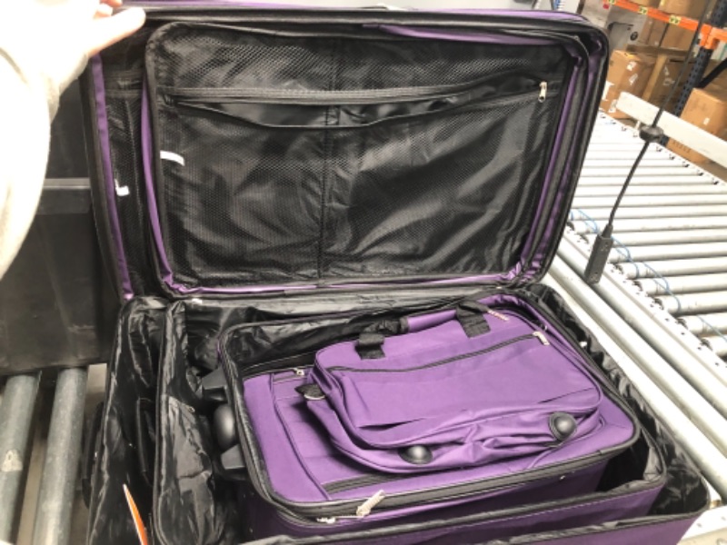 Photo 2 of Rockland Journey Softside Upright Luggage Set, Purple, 4-Piece (14/19/24/28)
