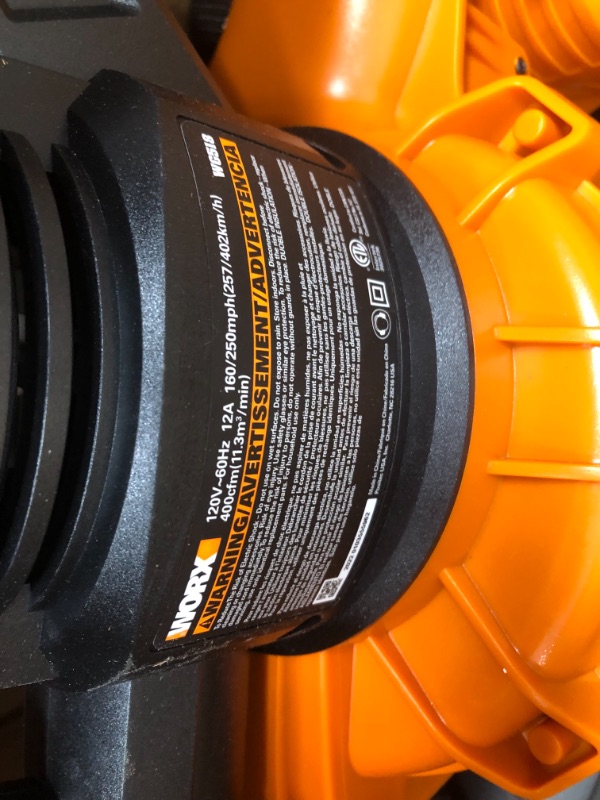 Photo 1 of 250 MPH 400 CFM 12-Amp Electric Corded Handheld 2 Speed Metal Impeller
