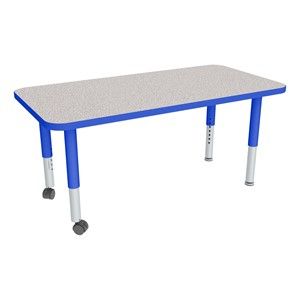 Photo 1 of **table top tonly** Shapes Series Rectangle Adjustable-Height Mobile Preschool Activity Table (24" W x 36" L)
