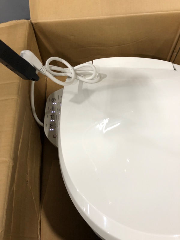 Photo 2 of ***PARTS ONLY*** KOHLER K- C3 155 Elongated Warm Water Bidet Toilet Seat, White with Quiet-Close Lid and Seat, Automatic Deodorization,