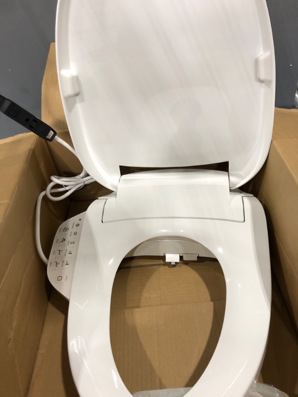 Photo 4 of ***PARTS ONLY*** KOHLER K- C3 155 Elongated Warm Water Bidet Toilet Seat, White with Quiet-Close Lid and Seat, Automatic Deodorization,