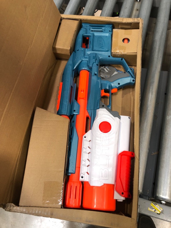 Photo 1 of  NERF Elite 2.0 Motoblitz Blaster with Scope, Motorized 10-Dart Blasting, Airblitz 6 Darts, 22 Darts, Outdoor Toys for 8 Year Old Boys & Girls
