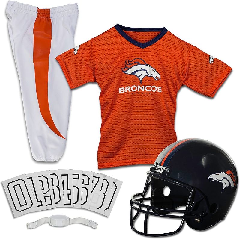 Photo 1 of ranklin Sports NFL Kids Football Uniform Set - NFL Youth Football Costume for Boys & Girls - Set Includes Helmet, Jersey & Pants