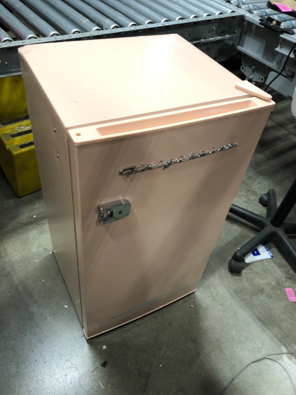 Photo 1 of Frigidaire EFR376-CORAL Retro Bar Fridge Refrigerator with Side Bottle Opener, 3.2 cu. Ft, Coral