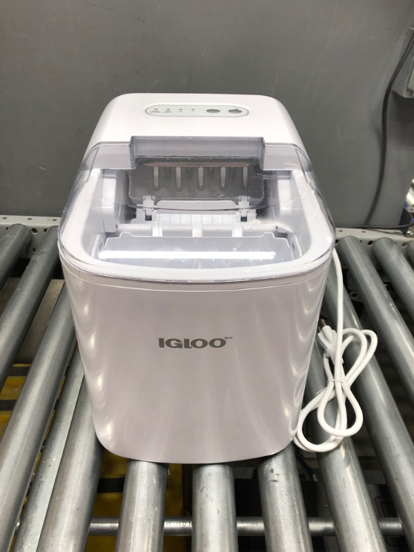 Photo 2 of Igloo Automatic Portable Electric Countertop Ice Maker Machine, 26 Pounds in 24 Hours, 9 Ice Cubes Ready in 7 minutes, With Ice Scoop and Basket, Perfect for Water Bottles, Mixed Drinks, Parties
