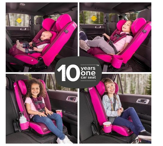 Photo 2 of Diono Radian 3RXT Bonus Pack, 4-in-1 Convertible Car Seat, Extended Rear And Forward Facing, 10 Years 1 Car Seat, Slim Fit 3 Across, With 6 Accessories Inc. Baby Car Mirror, Car Seat Protector, Purple
